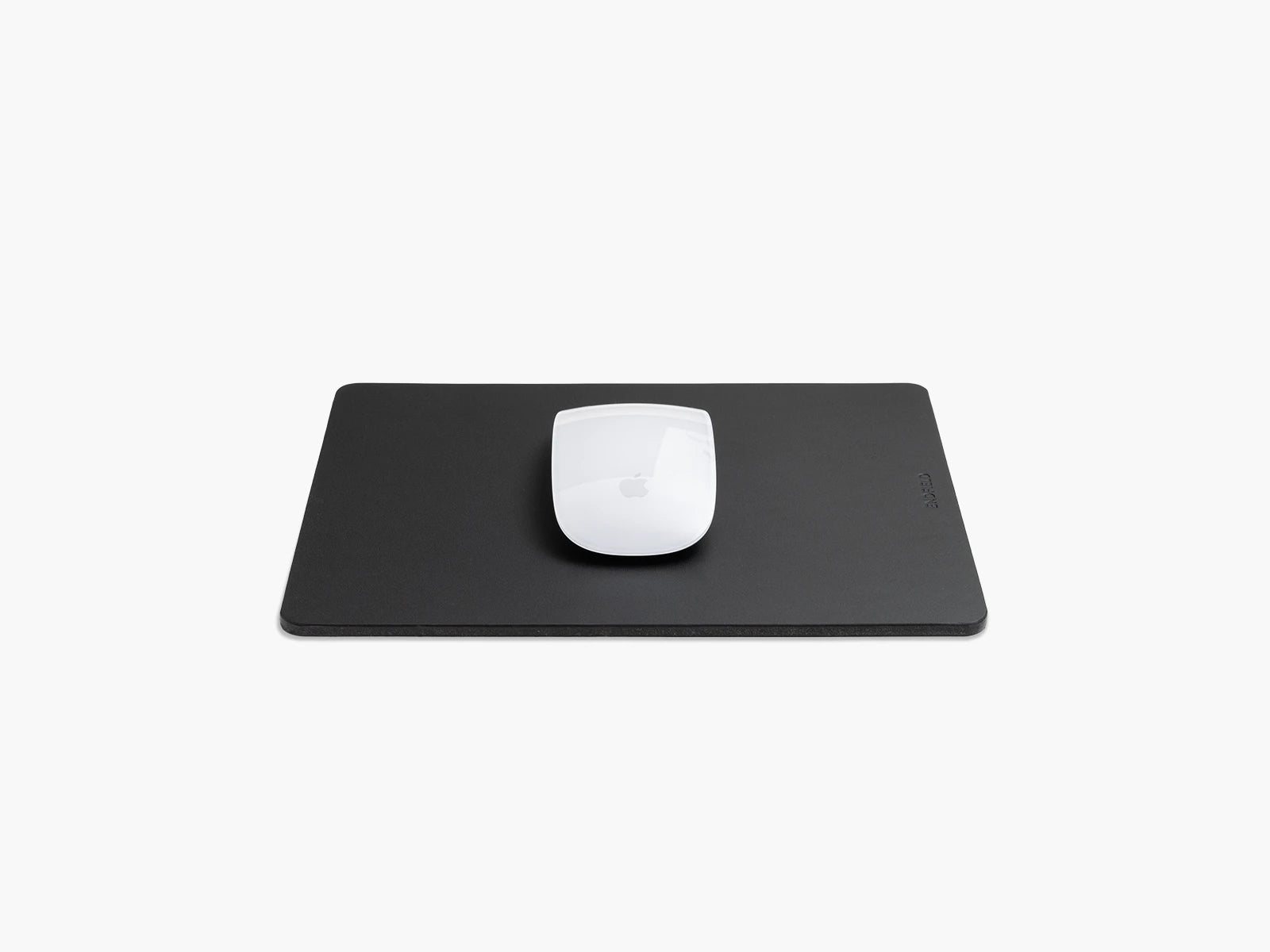 Leather Mouse Pad Black Staged